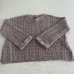 Silver crop sweater